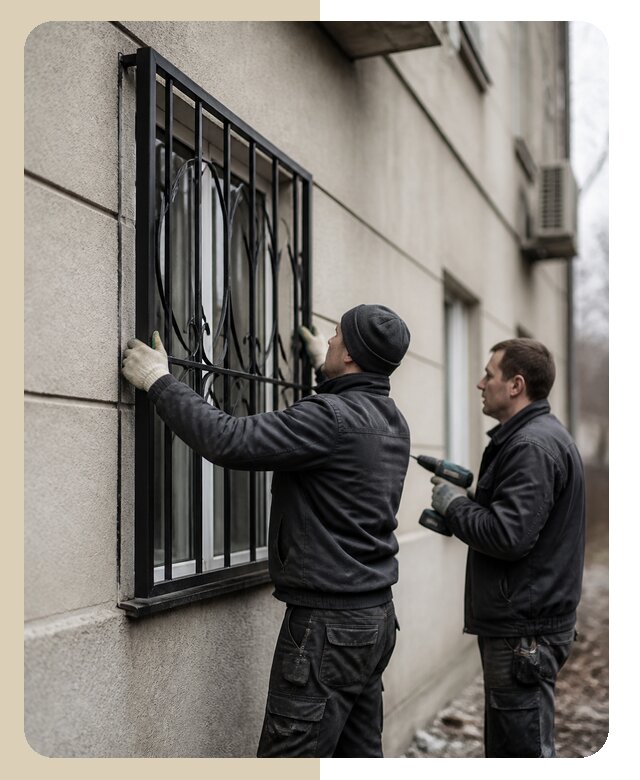 Установка наружных оконных решеток в Ирбите под ключ